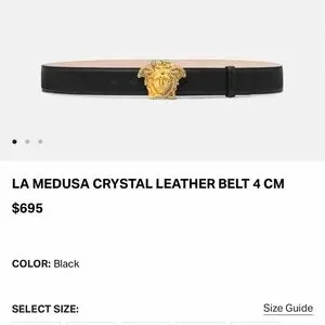 Versace Vintage La Medusa Crystal Belt (80/82) Versace | Accessories | Versace Vintage La Medusa Crystal  main image 2